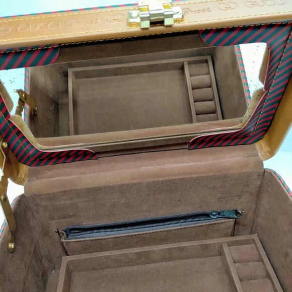 Gucci Jewerly Case Sherry Line Green PVC 696-070325 - Picture 10 of 13